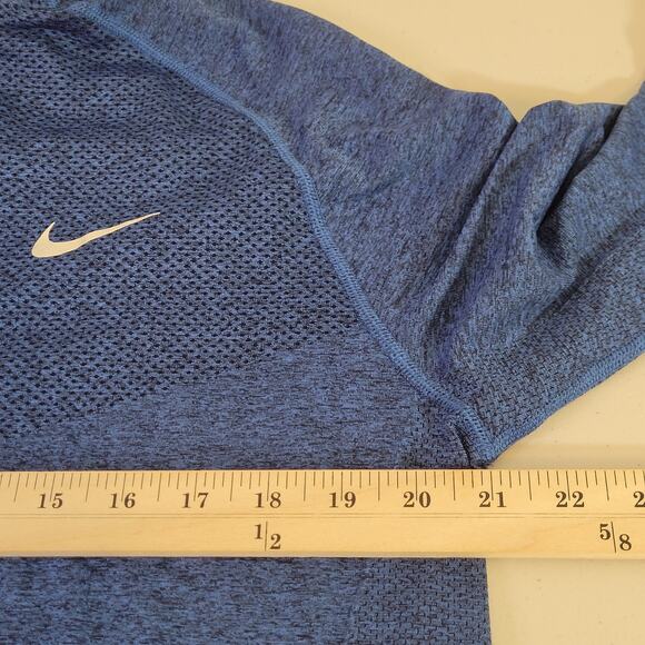 Nike Men's 1/4 Zip Running Tech Long Sleeve Dri-Fit Shirt Size XL Blue - Picture 9 of 11